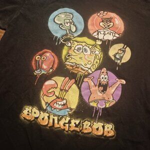 SPONGEBOB T-SHIRT - Medium // Graffiti Nickelodeon Squarepants tee shirt fun